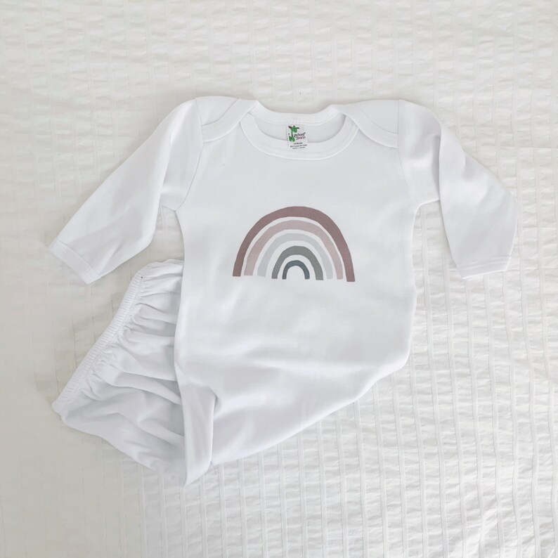 [Mud Pie] Rainbow Sleeper Gowns 0/3M