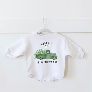 Baby Småbarn St. Patricks Day, St. Patty's, Baby St. Patricks Outfit, Småbarns Turtröja, Irländarnas Tur, Irländsk Tröja, Irländsk bild 1