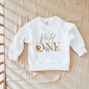 First Birthday Sweatshirt Romper, Wild One, Sweatshirt Romper, Gender Neutral, First Birthday Outfit, Safari, Wild One First Birthday
