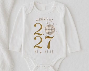 Baby First New Year, First New Years, Baby New Years Outfit, New Year New Baby, 2027 Baby Outfit, First new Years Disco Ball, 2027 New Years