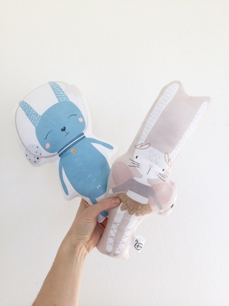 Stuffed Bunny Bunny Stuffed Animal Fairy Rabbit Pillow Baby Etsy