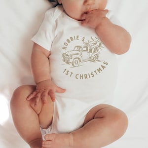 First Christmas Baby , Baby First Christmas, Baby Christmas Shirt, First Christmas Baby Outfit, Baby Holiday Outfit, Christmas Truck