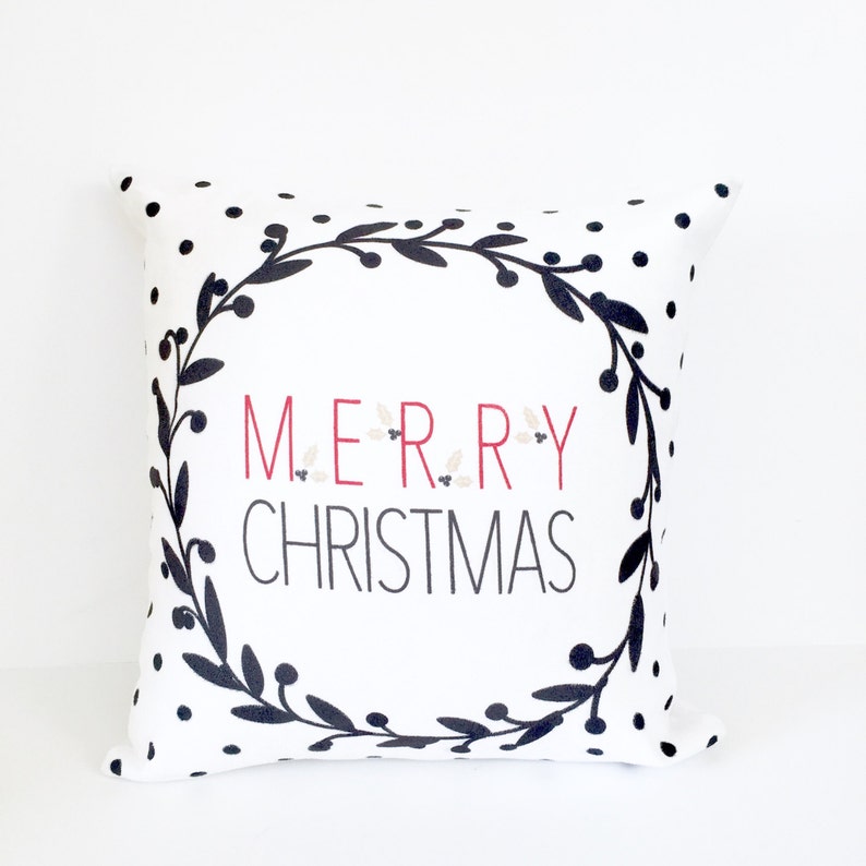 Christmas Pillow Gift Mommy and Me Winter Pillow Merry Etsy
