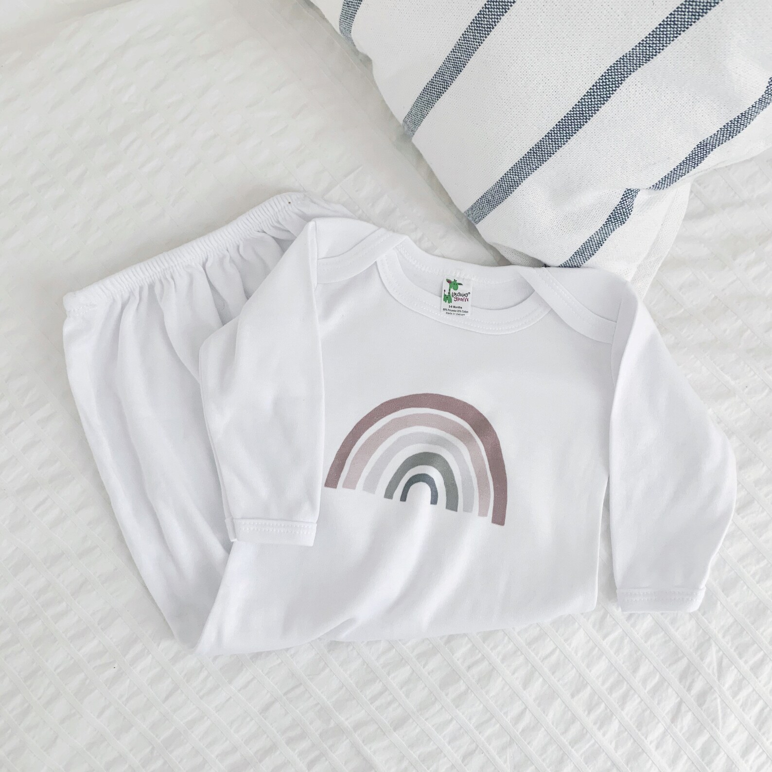 [Mud Pie] Rainbow Sleeper Gowns 0/3M main image 0