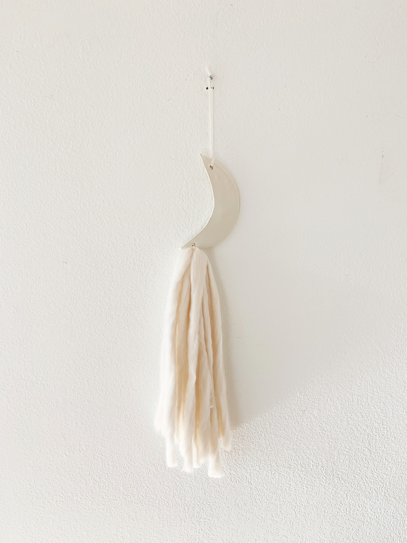 Minimal Clay Wall Hanging Moon Clay Moon Wall Hanging Boho Etsy