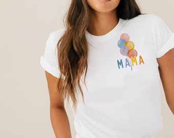 Family matching Birthday tops, Mom matching birthday, Dad Matching Birthday, Rainbow Balloons, Colorful Birthday, Matching Birthday Shirts