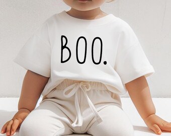 Kids Halloween Shirt, Boo, Halloween Apparel , Kids Tee, Monochrome, Unisex Kid TShirt, Kid T Shirt, Kid t-shirt