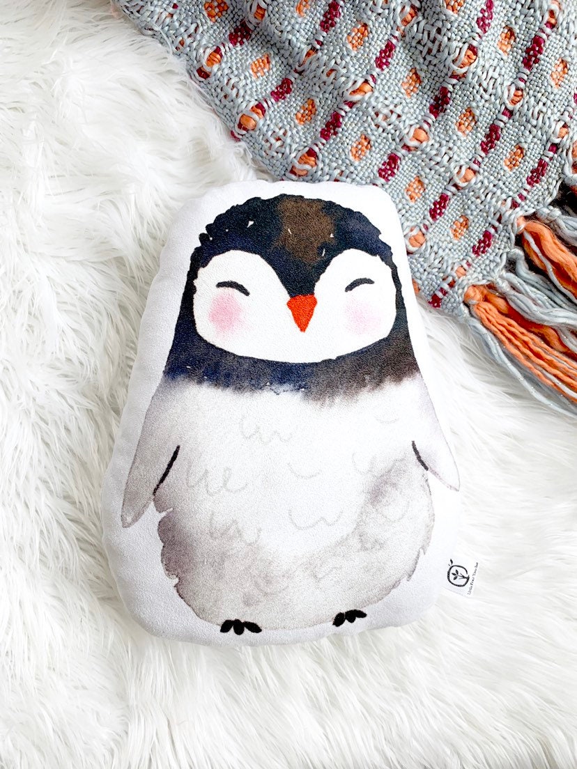 Penguin Kids Pillow Penguin Pillow Nursery Pillow Plush Etsy