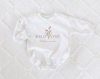 Wild Flower First Birthday, Wildflower shirt, Wild One, Bubble Romper, Hipster, Girl Birthday, Girl Birthday Outfit, Wild Flower birthday