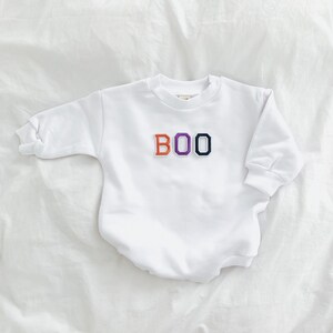 Première tenue d&#39;Halloween pour bébé, premier Halloween de bébé, Boo, Combi-short bulle, Combi-short sweat pour bébé, Sweat-shirt Boo, Combi-short bulle, Neutre