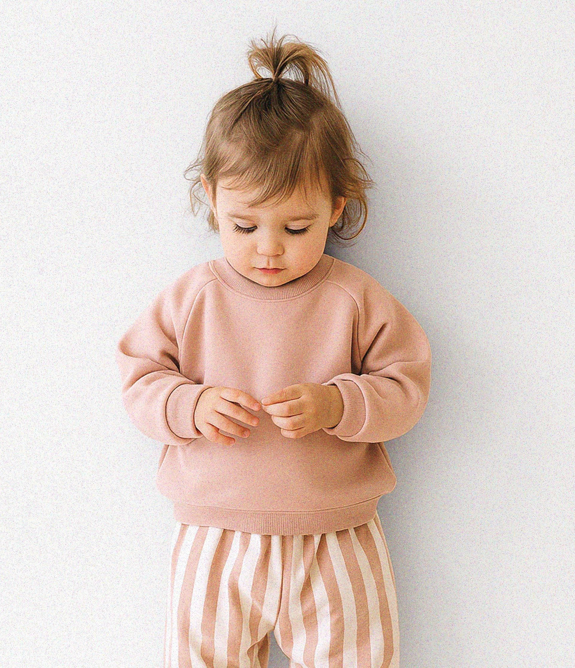Toddler Sweatshirt Baby Pullover Soft Teal, Sage Green, Sky Blue, Blush Pink Cozy Kids Sweatshirt Crewneck Girl and Boy