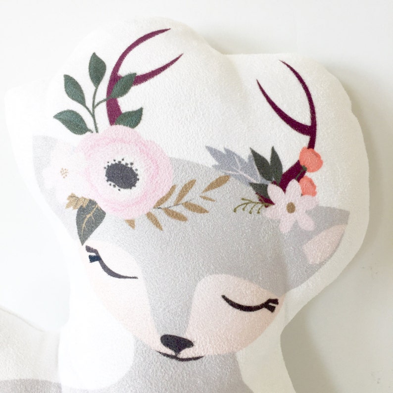 Deer Kids Pillow Deer Pillow Nursery Pillow Girl Pillow Etsy