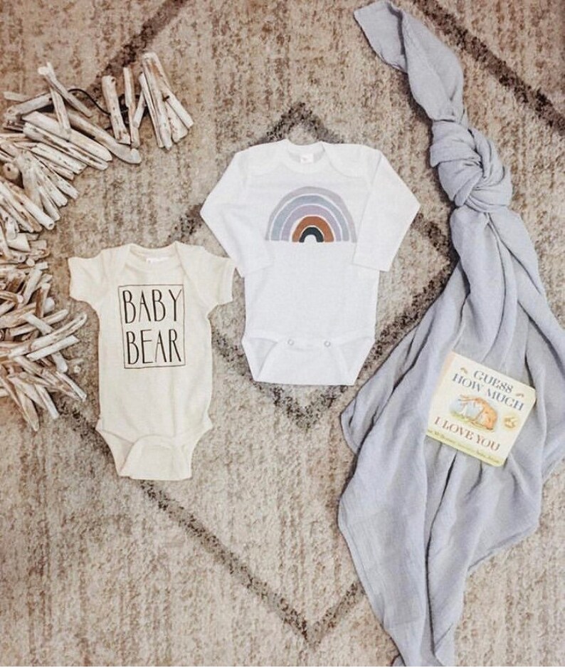 Rainbow Baby Bodysuit, Baby Shirt, Rainbow Baby Gift, Rainbow Shirt, Baby Shower Gift, New Baby, Scandinavian Rainbow image 3