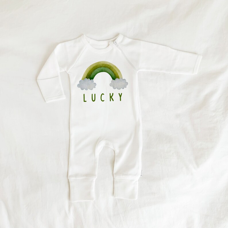 Baby Toddler St. Patrick's Day, St. Patty's, Baby St. Patricks Outfit, Toddler Lucky Sweatshirt, Luck Of the Irish, Irish Sweatshirt, Irish 3-6 sleeper (pajama)