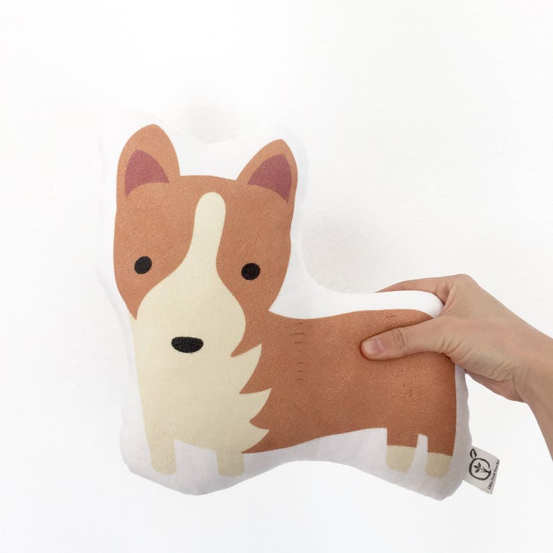 christmas corgi pillow
