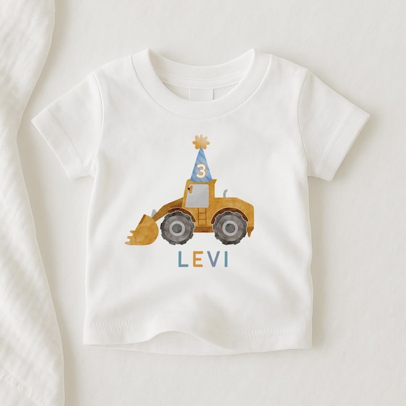 Boy Birthday Romper, Construction Birthday Shirt, Bulldozer, Party Truck, Garbage Truck Birthday Shirt, Boy Truck Birthday Shirt, Vehicle
