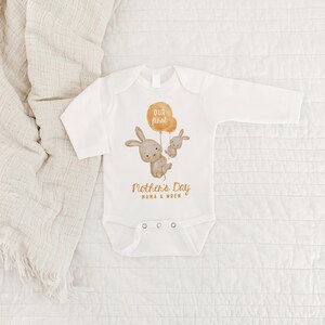 First Mothers Day Baby Outfit, Mother&#39;s Day, Our First Mother&#39;s Day, Our First Mother&#39;s Day, Mother&#39;s Day Gift From Baby, Bunny mom and baby