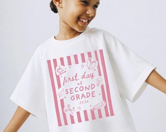 Übergroßes T-Shirt für Kinder - Kindergarten, Vorschule, Personalisiert - Pink