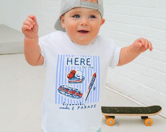 4. Juli Baby Outfit, USA Baby Strampler, Bunt Kleinkind Shirt, 4. Juli Kinder Shirt, 4. Juli Babykleidung, Rot, Weiß und Blau