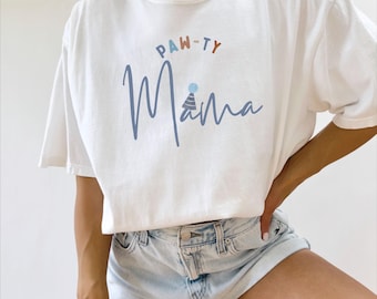 Bijpassende verjaardagsshirts, Mama Dad Kids Dog Party-T-shirts