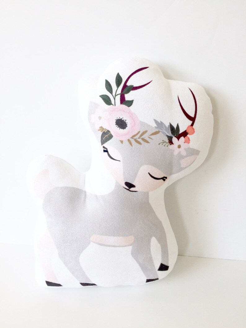 Deer Kids Pillow Deer Pillow Nursery Pillow Girl Pillow Etsy