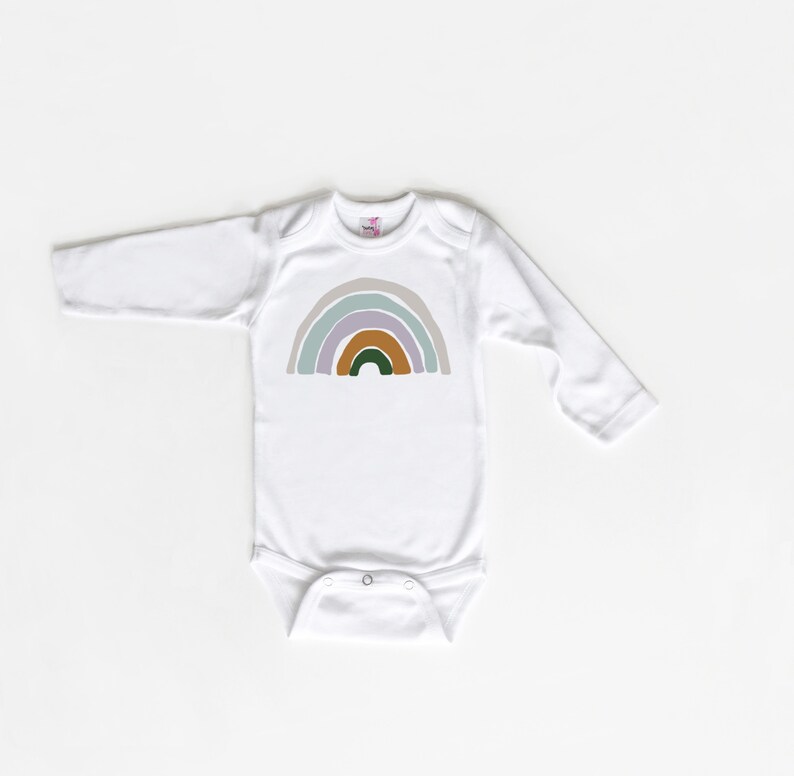 Rainbow Baby Bodysuit, Baby Shirt, Rainbow Baby Gift, Rainbow Shirt, Baby Shower Gift, New Baby, Scandinavian Rainbow image 4