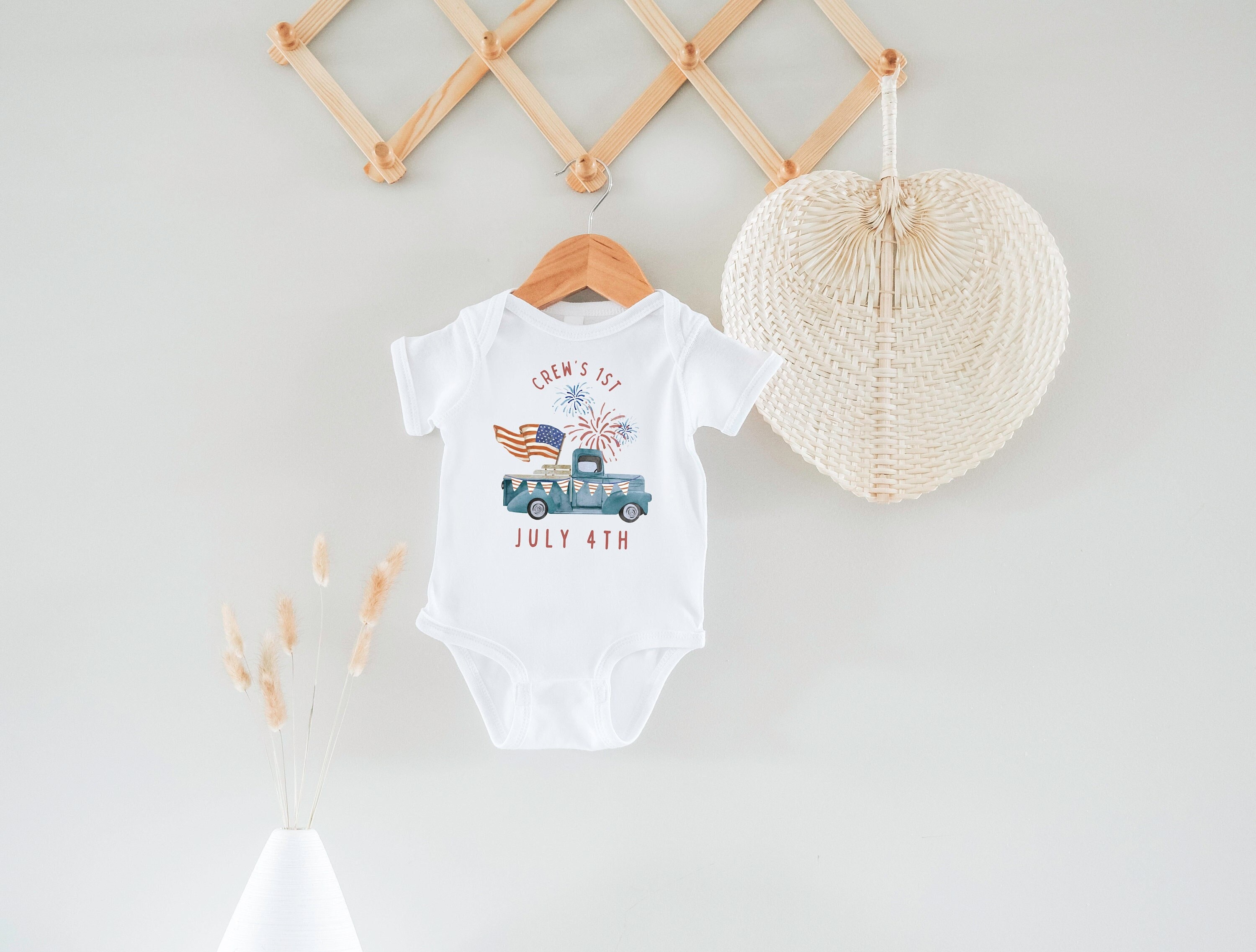 Tenue Bébé Pour Le 4 Juillet – Première Fête Nationale Américaine – Neuf, Jamais Porté – Fait Main