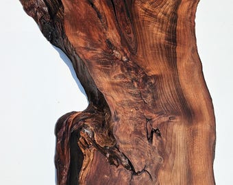 Old Growth Redwood root live edge slab, burned edges. Table top, resin, art