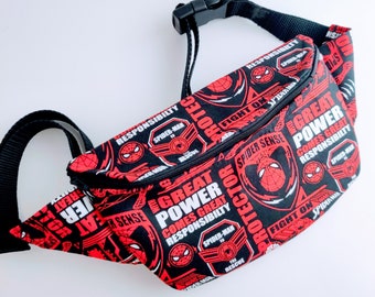 Spiderman Fanny Pack Bum Bag Theme Park Festival Kids Belt Bag Super Hero BFF Gift Kids Marvel Comics Universal