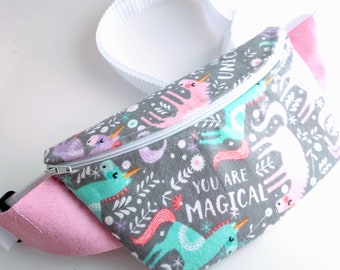 Enhörningsmagväska / Magväska / Midjeväska / Fjäril / Söt / Present / Födelsedag / Semester / Barn / Semester / Nöjespark / Resa