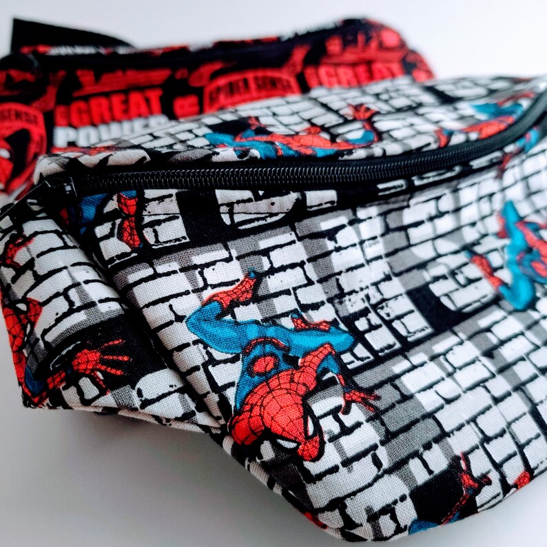 Spiderman Fanny Pack Bum Bag Theme Park Festival Kids Belt Bag Super Hero BFF Gift Kids Marvel Comics Universal
