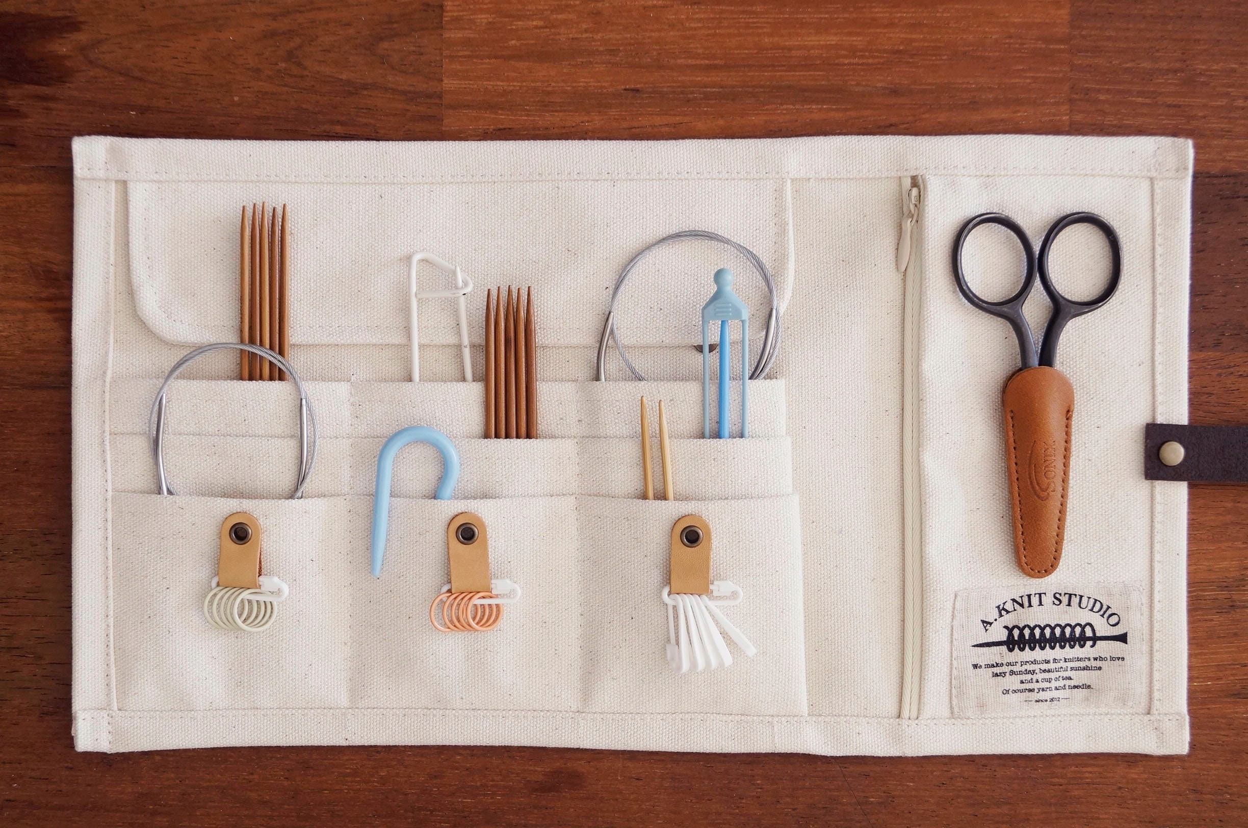 Knitting needle organizer case Etsy