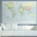 Extra Large Modern World Map - 44"x66" | Huge World Map | Home Decor Map Poster | Oversized Map