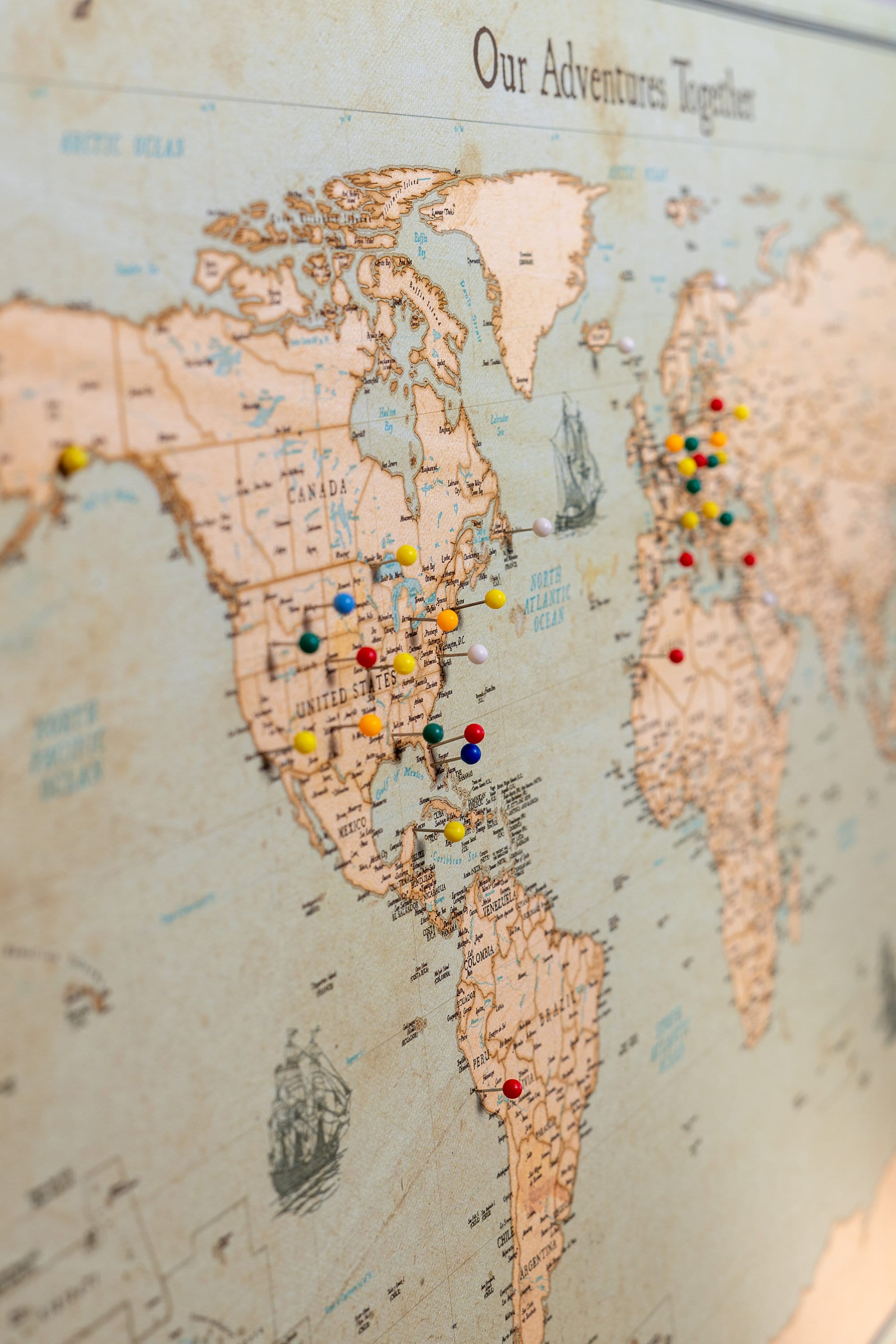 100 Chinchetas Bandera Mapa PATIKIL - Para Marcar Viajes En Corcho, Color Blanco