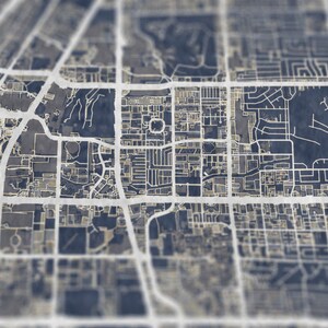 Las Vegas Map Print Blue 13x19 image 2