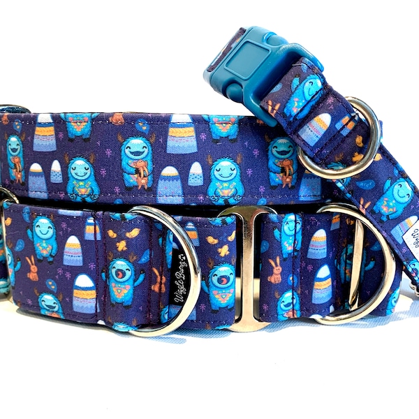 Yeti My Teddy Dog Collar - Martingale Dog Collar - Clip Collar - Dog Leash - Training Collar