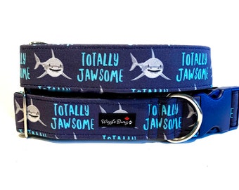 Totally Jawsome Dog Collar - Martingale Dog Collar - Clip Collar - Dog Leash - Training Collar