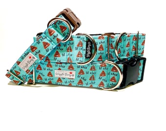 Lil' Sh!t Turkos Hundhalsband - Martingale Hundhalsband - Klipphalsband - Hundkoppel - Träningshalsband