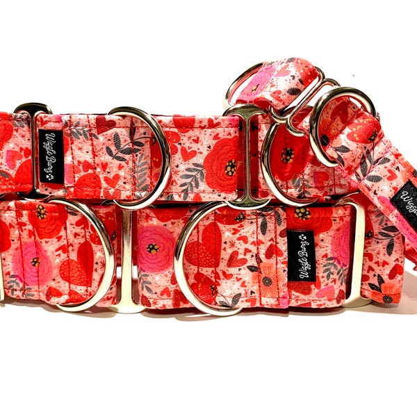 All You Need is Love Dog Collar - Martingale Dog Collar - Clip Collar - Dog Leash - Training Collar