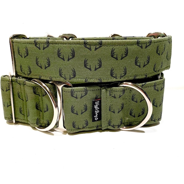 Army Buck Dog Collar - Martingale Dog Collar - Clip Collar - Dog Leash - Training Collar