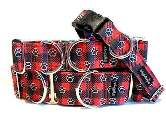 Buffalo Paw'd Dog Collar - Martingale Dog Collar - Clip Collar - Dog Leash - Training Collar
