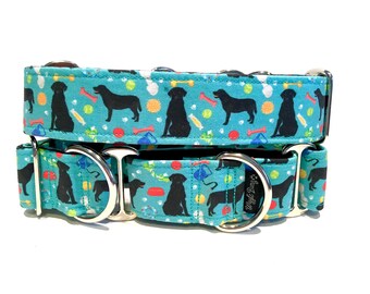 Labs n Their Toys Dog Collar - Martingale Dog Collar - Clip Collar - Dog Leash - Training Collar