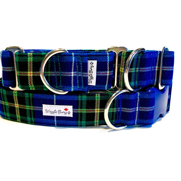 NS Tartan   Dog Collar - Martingale Dog Collar - Clip Collar - Dog Leash - Training Collar