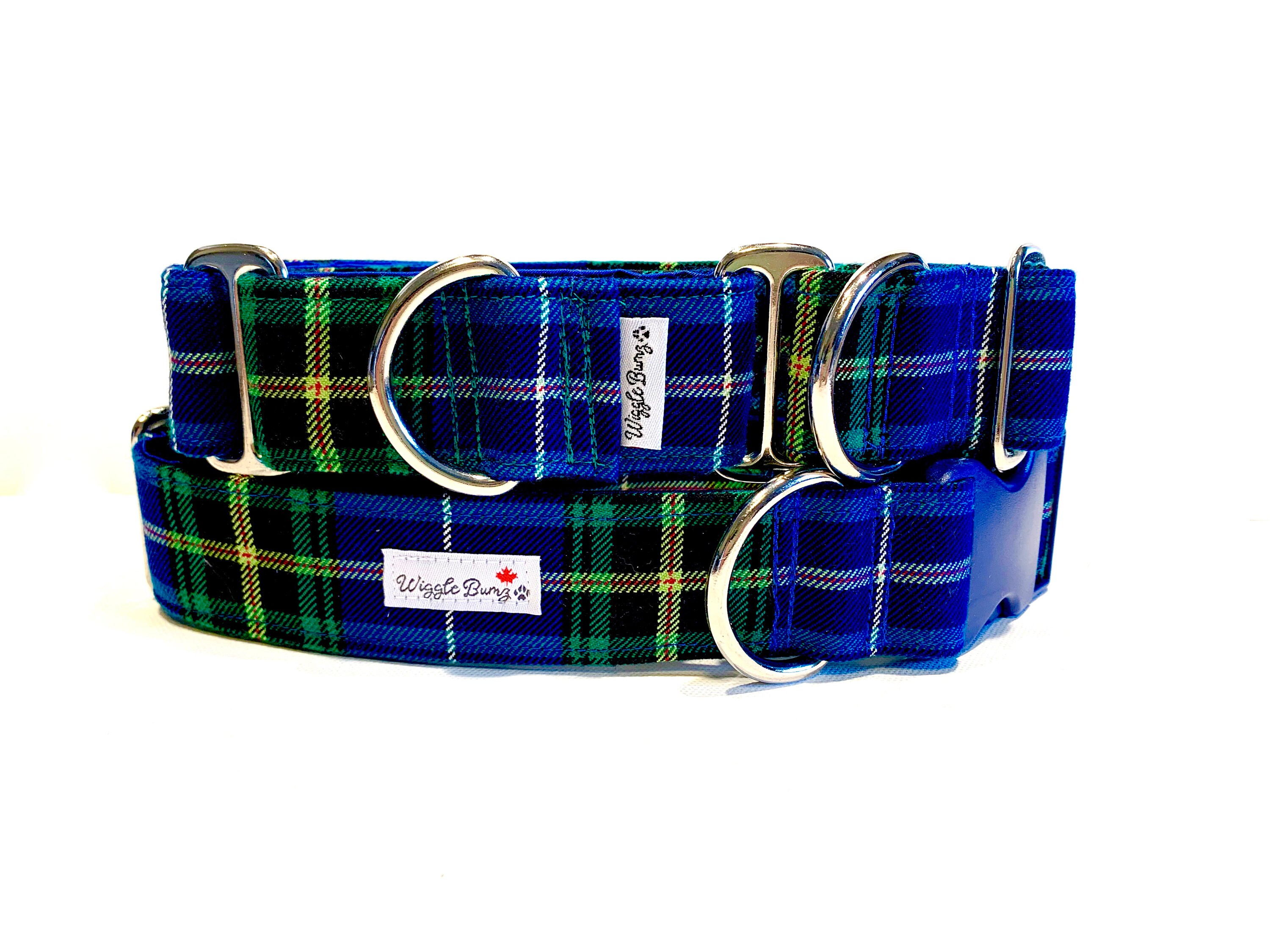 NS Tartan   Dog Collar - Martingale Dog Collar - Clip Collar - Dog Leash - Training Collar