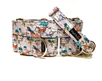 All the Wild Horses Hundhalsband - Martingale Hundhalsband - Klämmhalsband - Hundkoppel - Träningshalsband