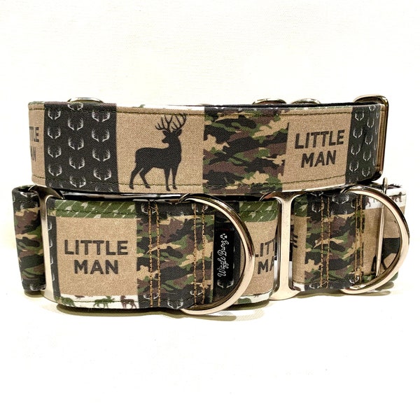 Little Man Camo Dog Collar - Martingale Dog Collar - Clip Collar - Training Collar