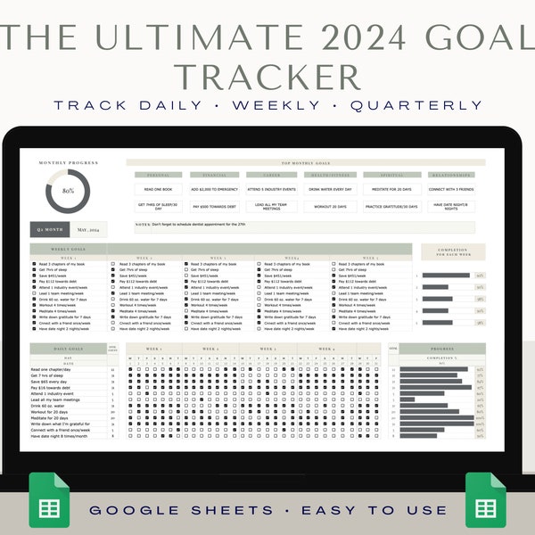 Goal Tracker - Etsy