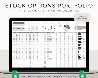 Investment Portfolio | Stock Tracker | Crypto Trading | Trading Journal | Day Trading | Profit Tracker | Stock Options | Portfolio Template