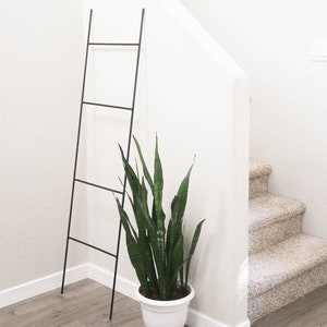 60&quot; Metal Ladder, Industrial Ladder, Blanket Ladder, Quilt Ladder, Decorative Ladder, Towel Ladder