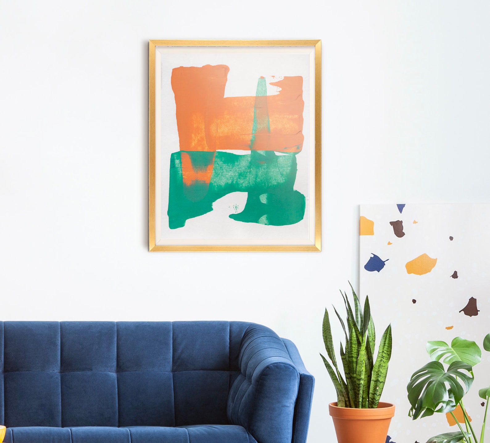 Retro Funky Printed Wall Decor Mid Century Modern Abstract Etsy